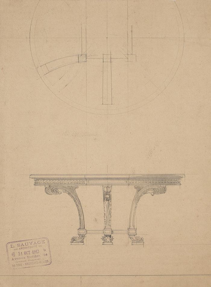 Projet de table. L. Sauvage