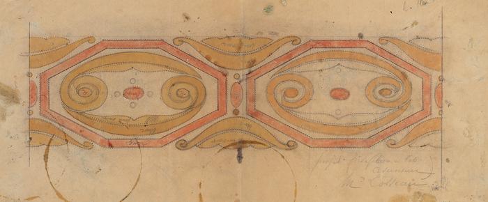 Projet de frise pour la pièce à côté de l'ascenseur