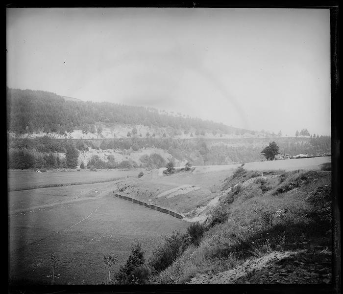 Martelange. La route de Bastogne. Vue du Grand Duché
