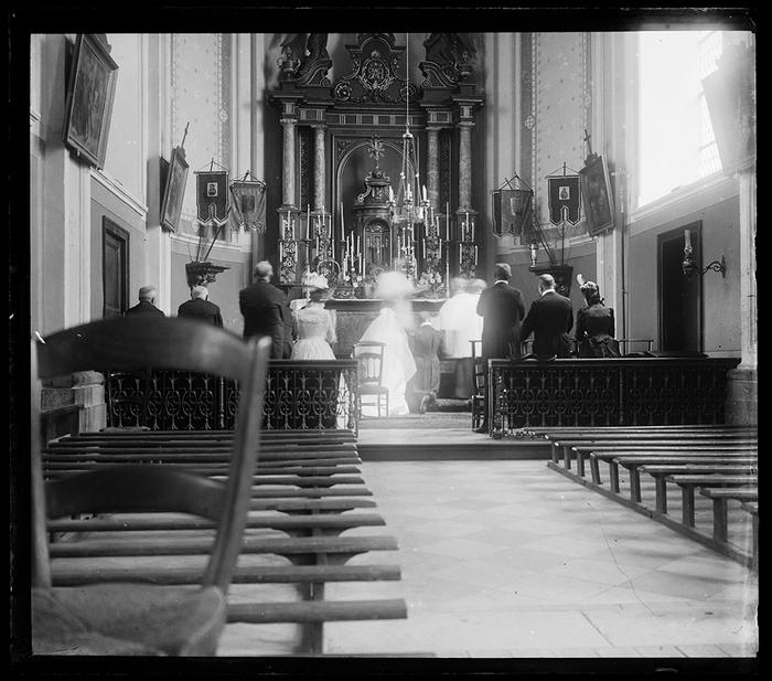 Thuillies. Mariage de Lise Losseau. La bénédiction nuptiale